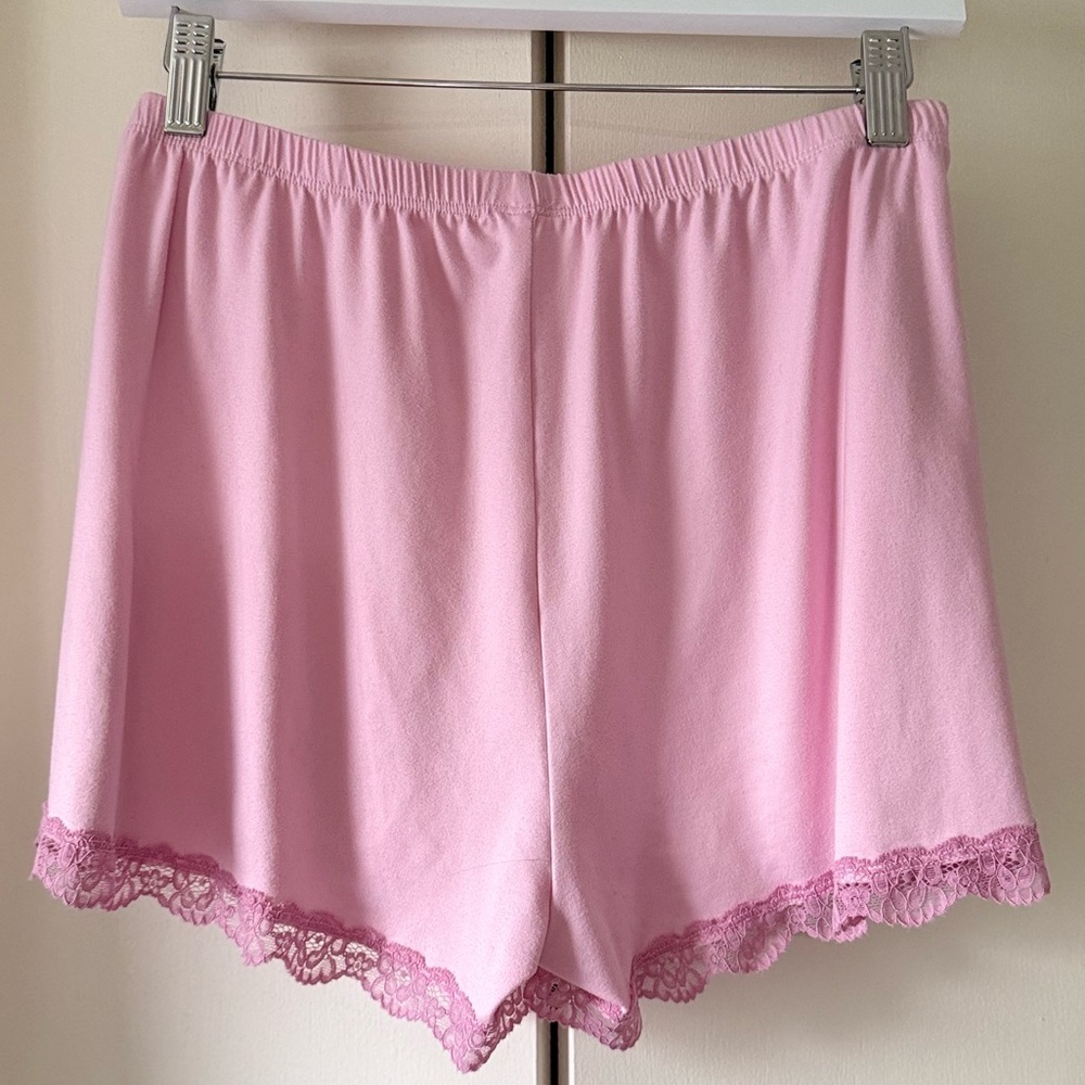 Flora Nikrooz Revolve Blush Pink Lace Trim Sleep Shorts Size XL - Picture 3 of 4